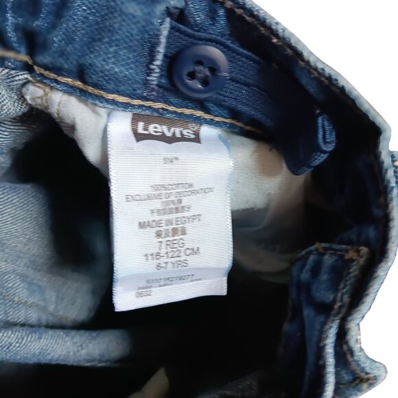 Levis Kids 514 Straight Fit Jeans Size 7 Reg Blue Denim Boys - Picture 7 of 7